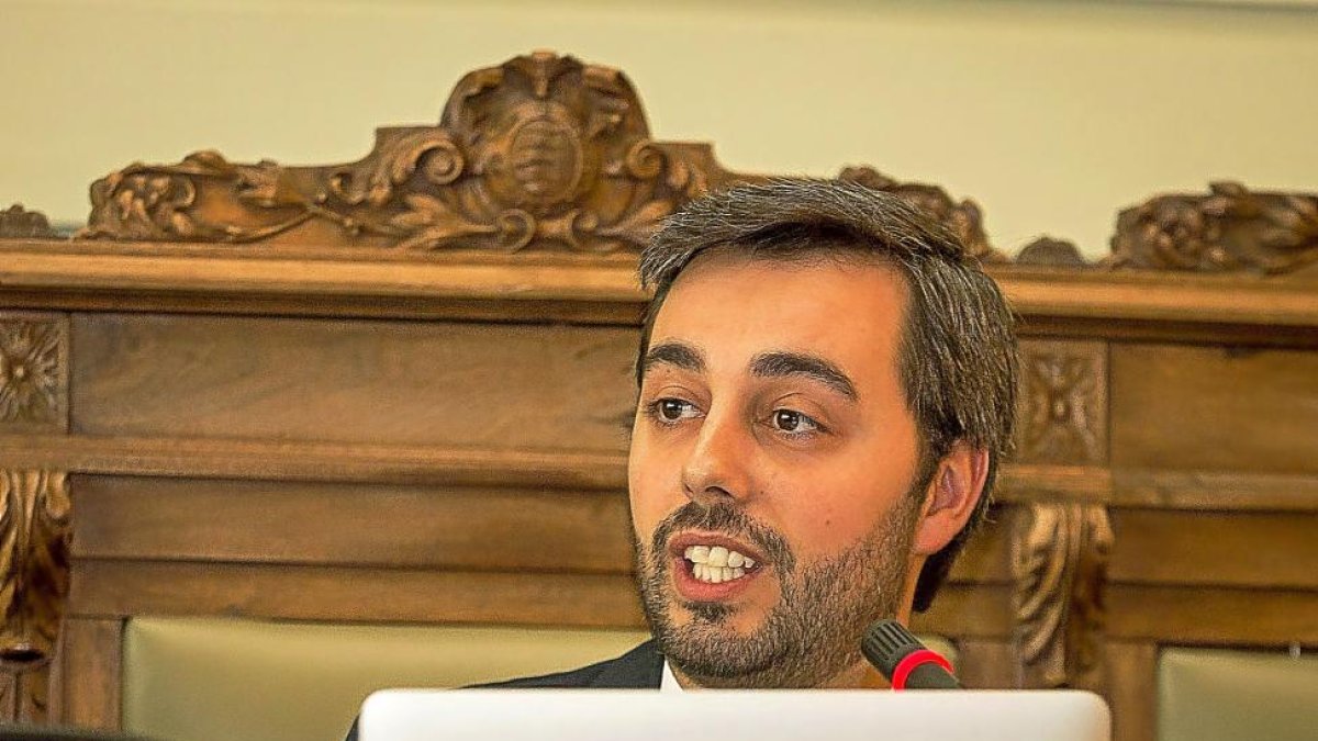 Borja García, en el último pleno del Ayuntamiento de Valladolid.-J.M.LOSTAU