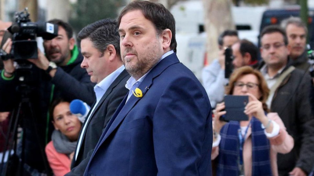 Oriol Junqueras, a su llegada a la Audiencia Nacional, el pasado 2 de noviembre.-JUAN MANUEL PRATS