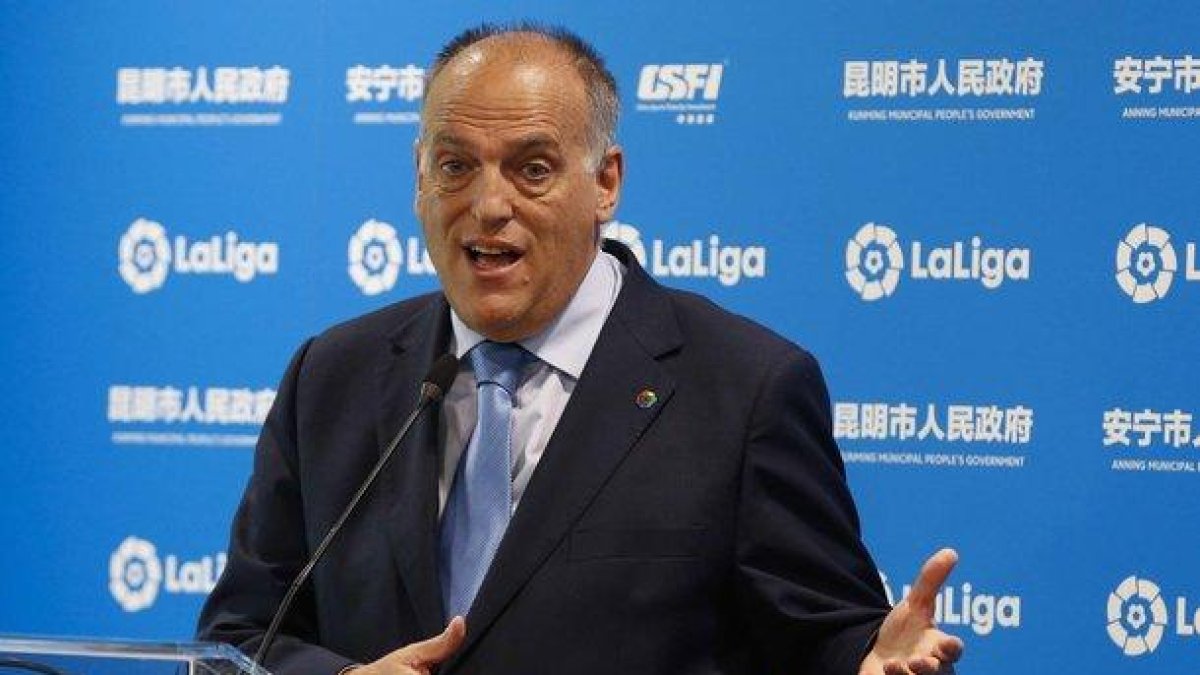 Javier Tebas, presidente de La Liga.-EFE