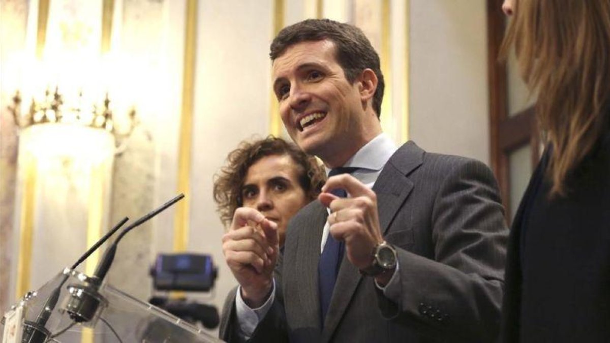 Pablo Casado en la segunda jornada de debate sobre los Presupuestos Generales del Estado.-DAVID CASTRO
