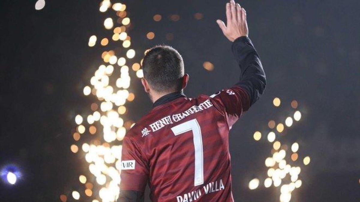 Villa, en el partido que jugó el pasado 7 de diciembre ante el Jubilo Iwata en Kobe.-