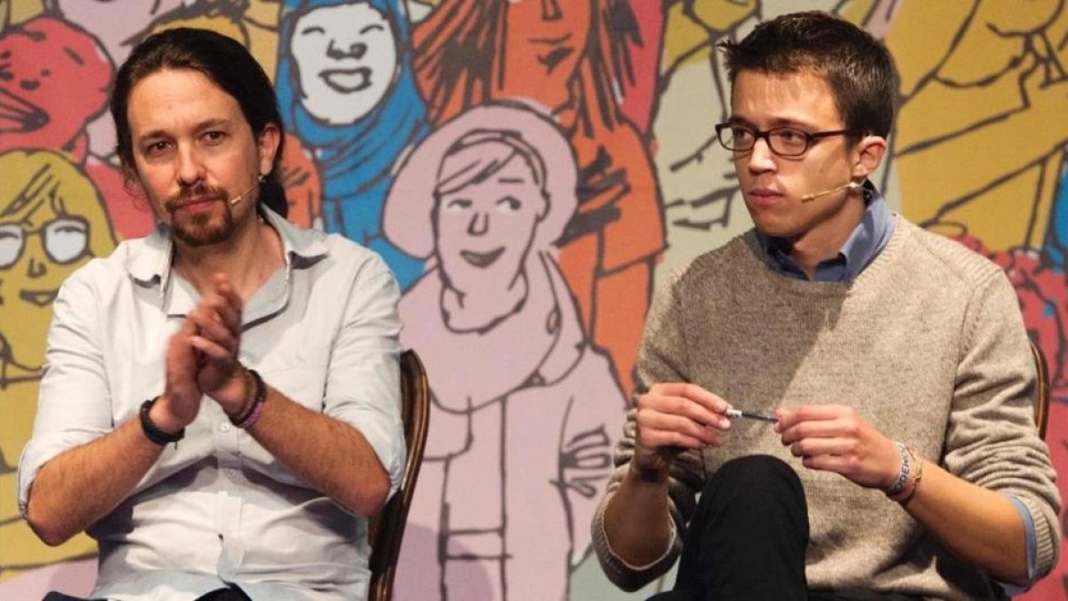 El secretario general de Podemos, Pablo Iglesias, y el secretario de acción política, Íñigo Errejón.-AFP / CURTO DE LA TORRE