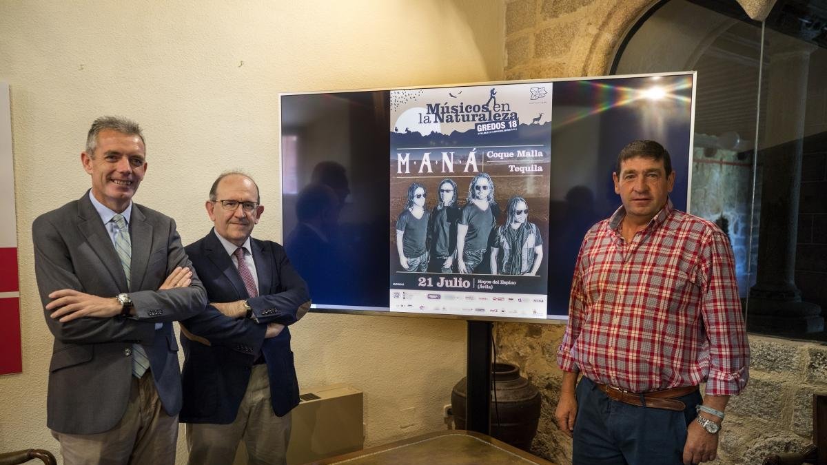El director general de Calidad y Sostenibilidad Ambiental, José Manuel Jiménez, presenta las novedades del operativo de la XIII edición de Músicos en la Naturaleza junto a Jesús Veneros y José Francisco Hernández Herrero-RICARDO MUÑOZ / ICAL
