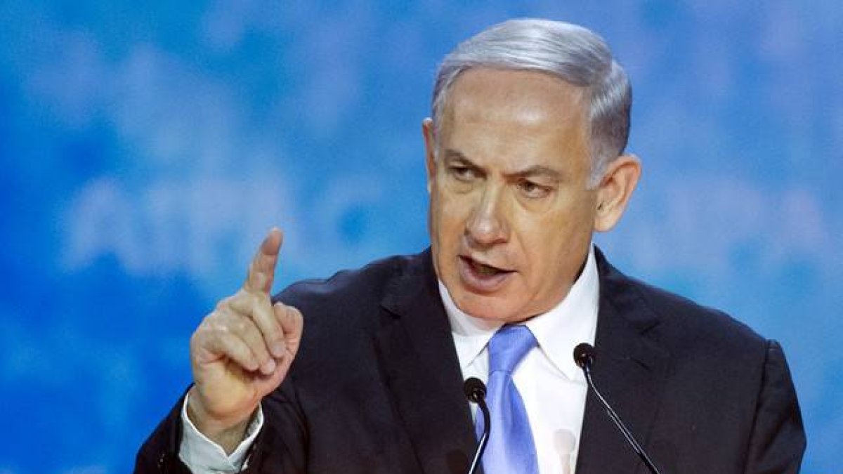 El primer ministro israelí, Binyamin Netanyahu, dirigiéndose a los miembros del principal lobi judío de EEUU.-Foto: Cliff Owen / AP / CLIFF OWEN