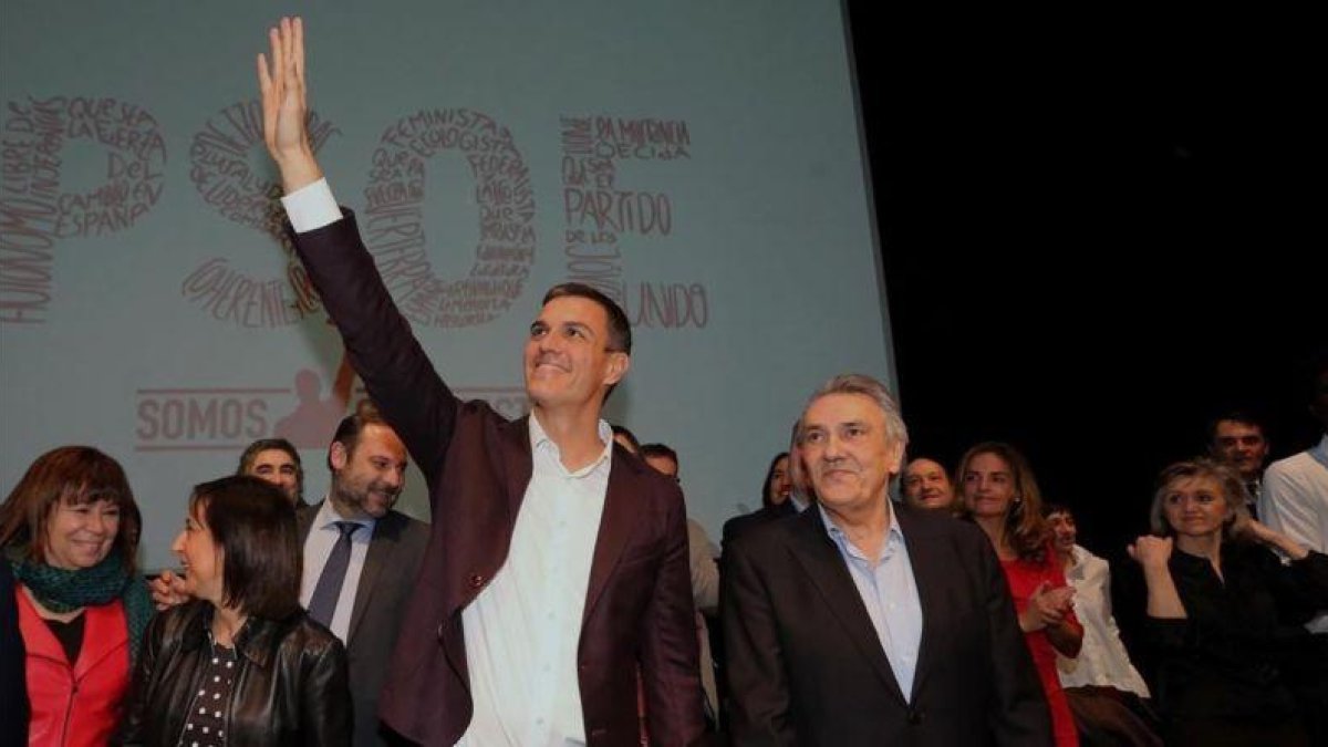 Sánchez, durante la presentación de su proyecto político, el pasado 20 de febrero en Madrid.-JUAN MANUEL PRATS