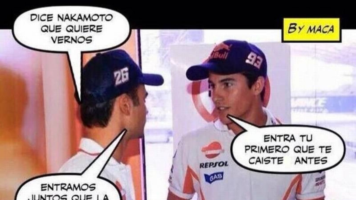 Una viñeta hecha por un seguidor de Márquez, retuiteada por el piloto catalán.-