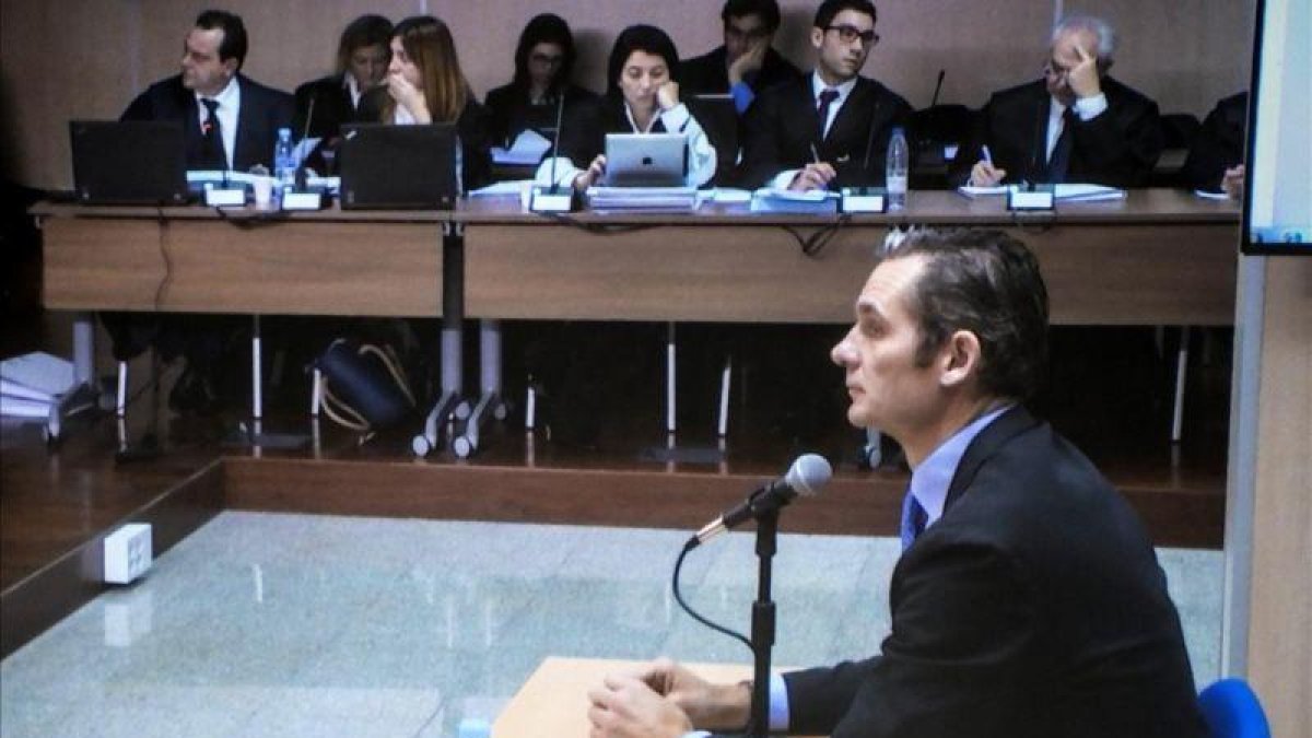 Urdangarín, declarando en 2016 ante el Juez Horrach. E.M
