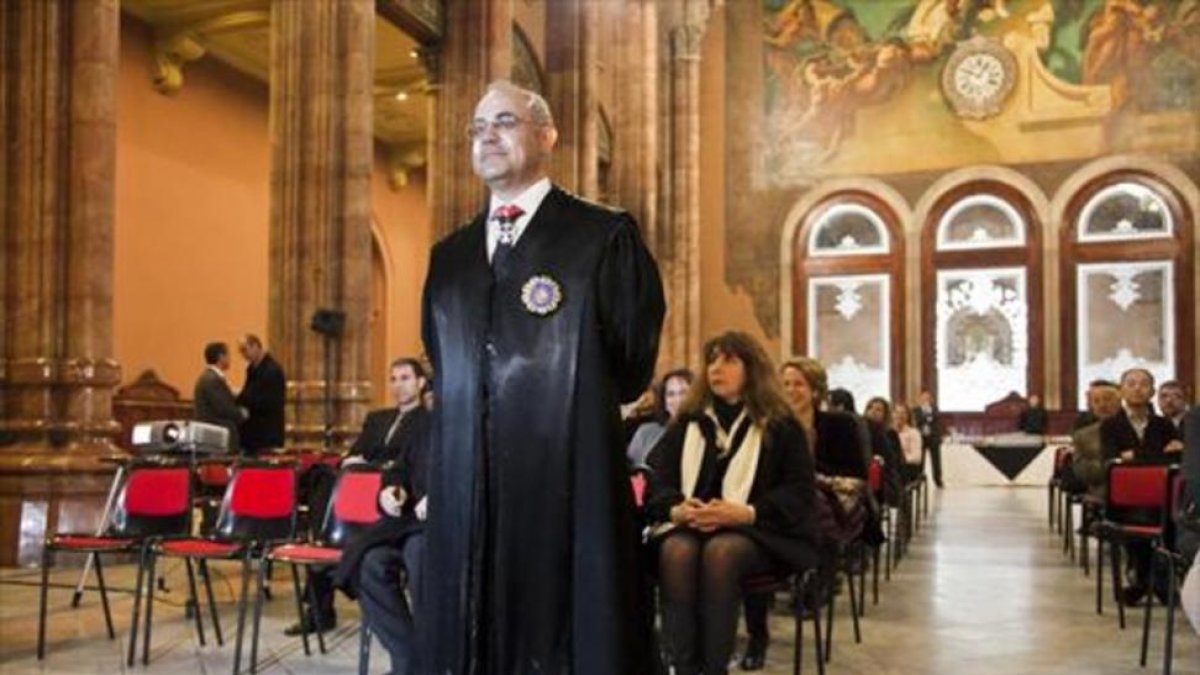 Pablo Llarena, el 2 de febrero del 2011, al asumir la presidencia de la Audiencia de Barcelona, su destino antes del Tribunal Supremo.-JOAN PUIG
