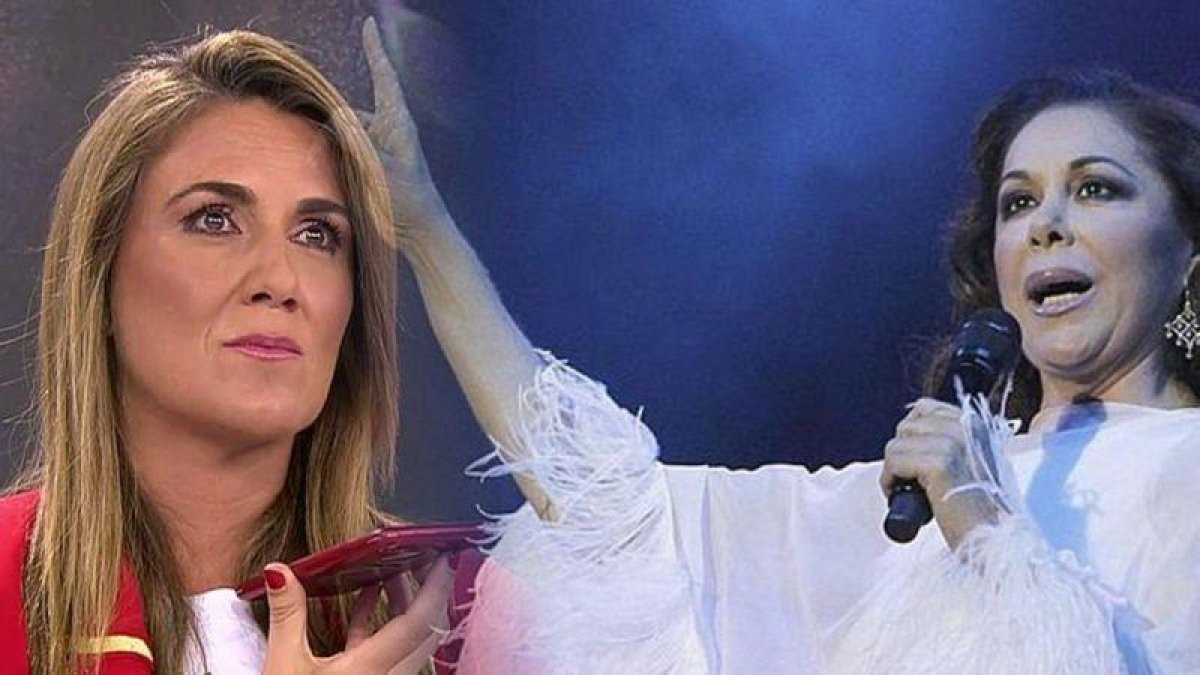 Carlota Corredera hablando con Isabel Pantoja en Sálvame-TELECINCO