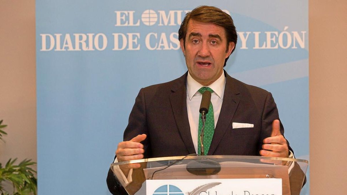 Juan Carlos Suárez-Quiñones, en un momento de su intervención durante la clausura del Club de Prensa.-Pablo Requejo