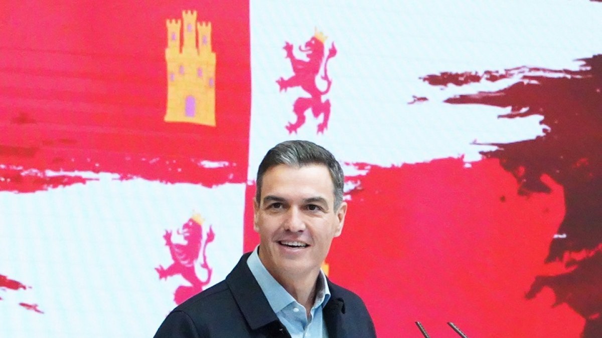 Pedro Sánchez hoy en León. | ICAL