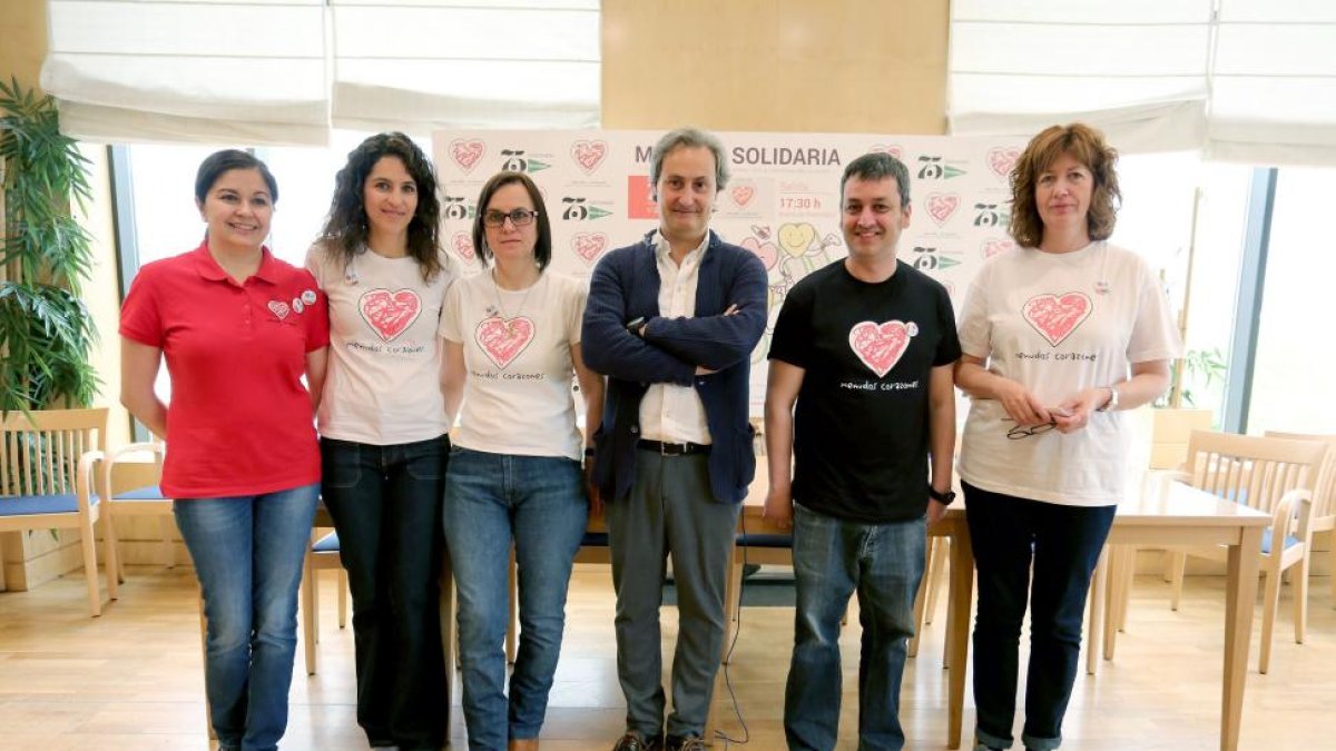 Presentación de la marcha solidaria por los niños con problemas de corazón organizada por la fundación Menudos Corazones y patrocinada por El Corte Inglés.-ICAL