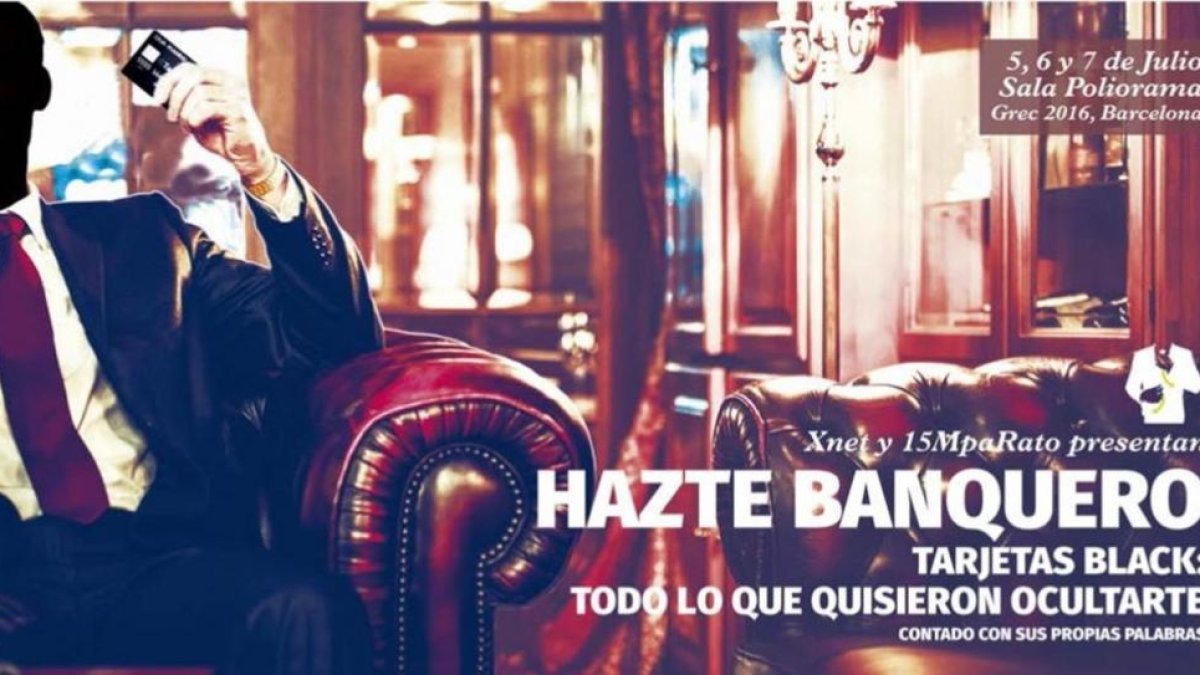 Cartel de la obra de teatro 'Hazte banquero'.-