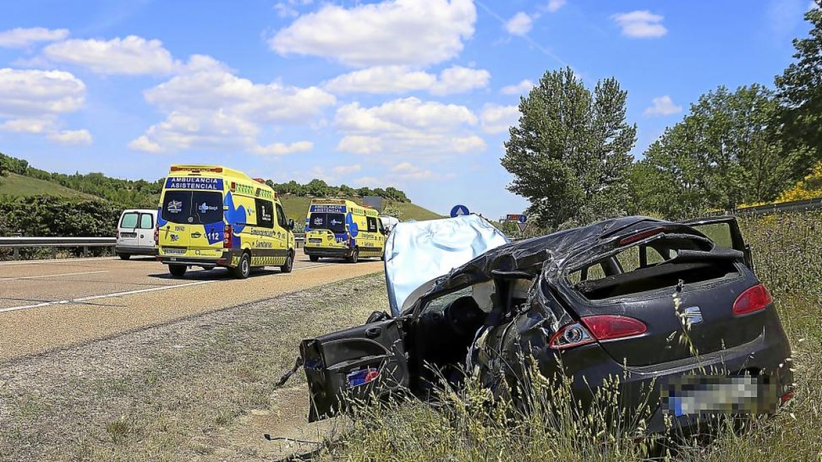 Estado en el que quedó el vehiculo tras el accidente.-ICAL