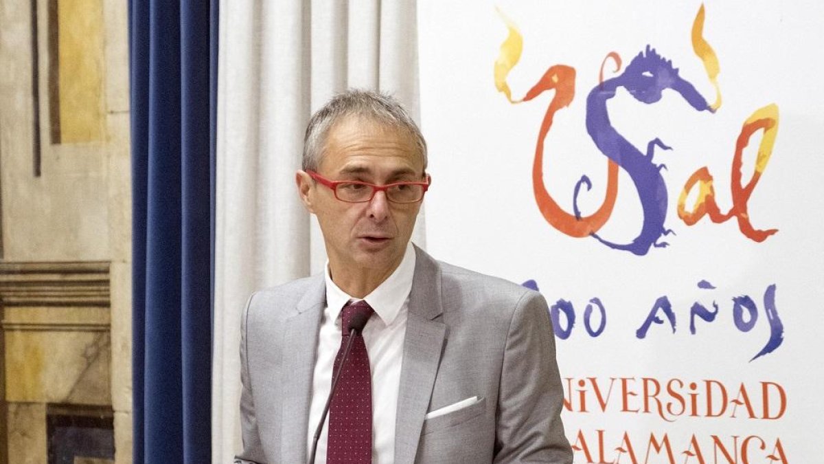 Ricardo Rivero, durante su intervención de ayer.-ICAL