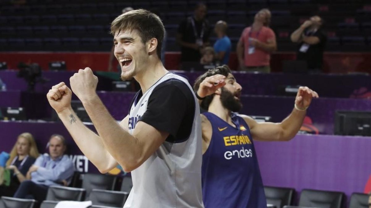Juancho Hernagómez, en una imagen con la selección en el Eurobasket 2017 de Turquía-JUAN CARLOS HIDALGO (EFE)