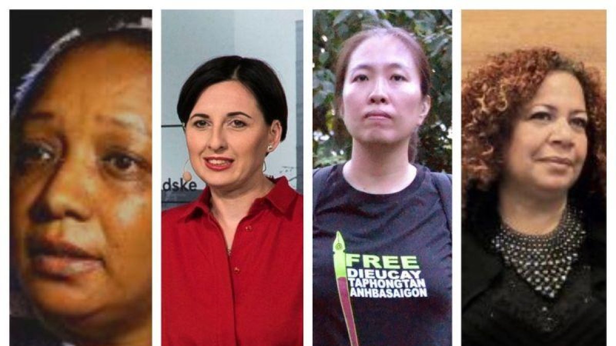 Amal Khalifa Idris Habbani, Ansatasuya Stanko, Nguyen Ngoc Nhu Quynh y Mely Reyes.-AGENCIAS