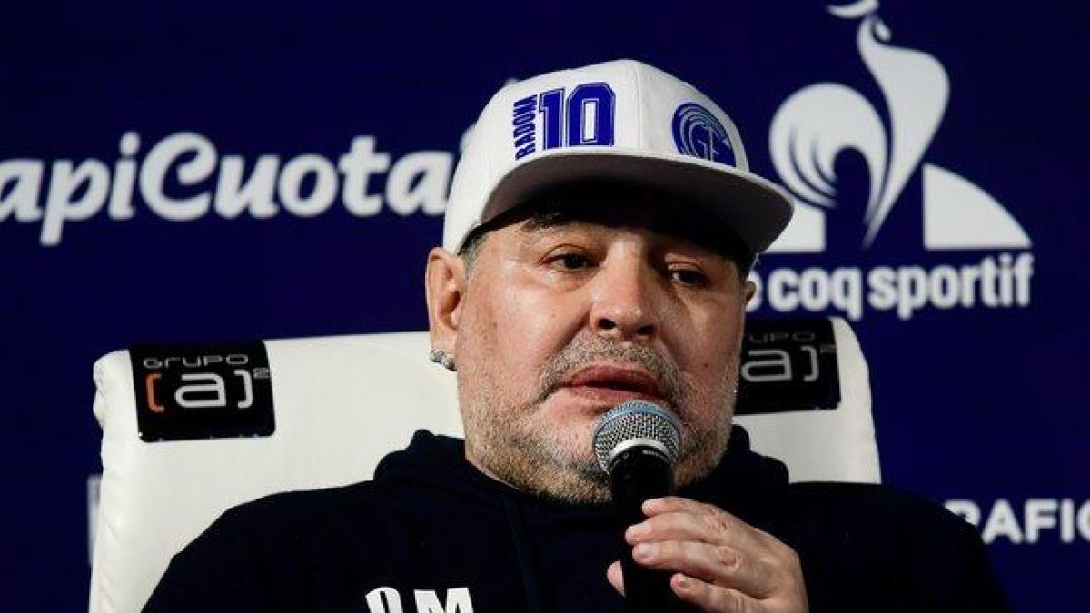 Diego Armando Maradona sigue al frente de Gimnasia y Esgrima La Plata.-EUROPA PRESS