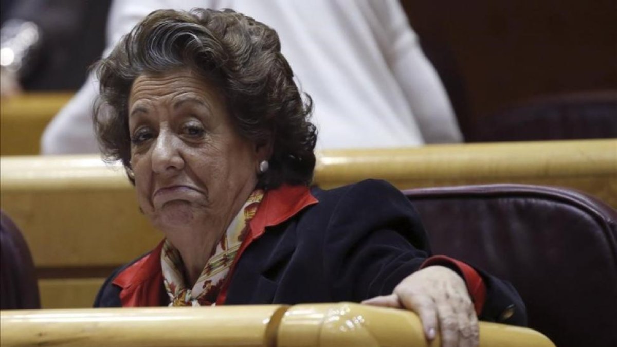 Rita Barberá, en el Senado, el 15 de marzo.-EFE / KIKO HUESCA