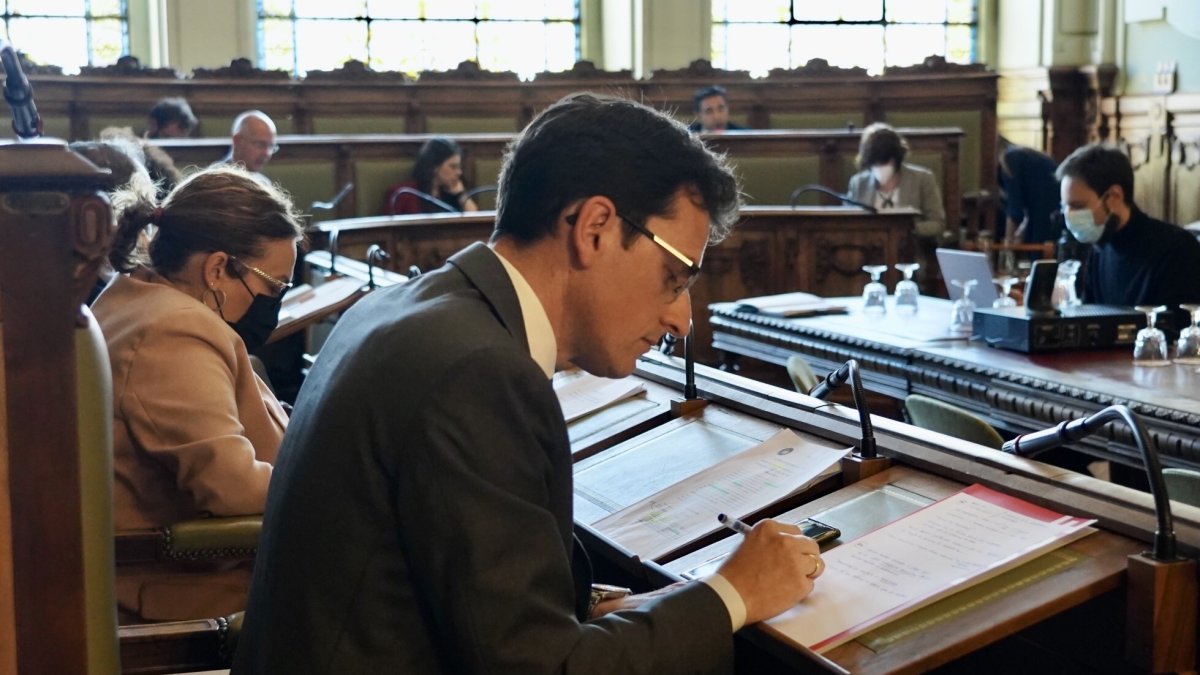 El concejal Pedro Herrero durante un pleno del Ayuntamiento. - ICAL