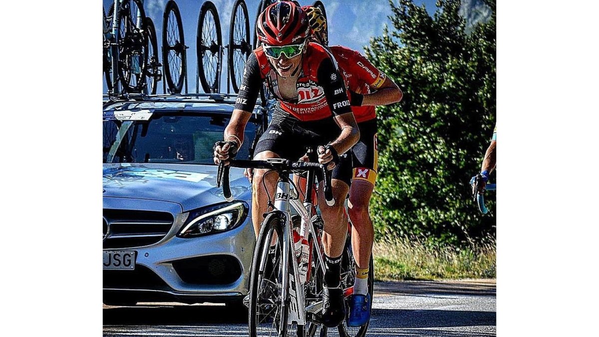 Jesús Arozamena durante una prueba con su anterior equipo, el Supermercados Froiz.-EL MUNDO