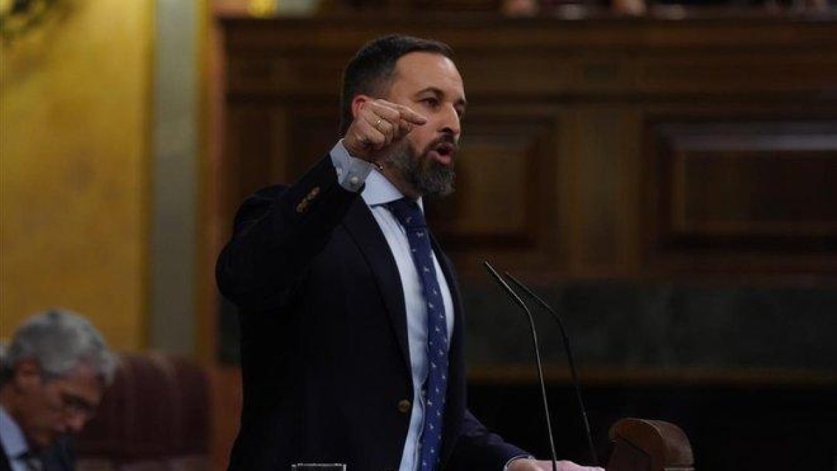 Santiago Abascal, en el Congreso, el día 4.-DAVID CASTRO