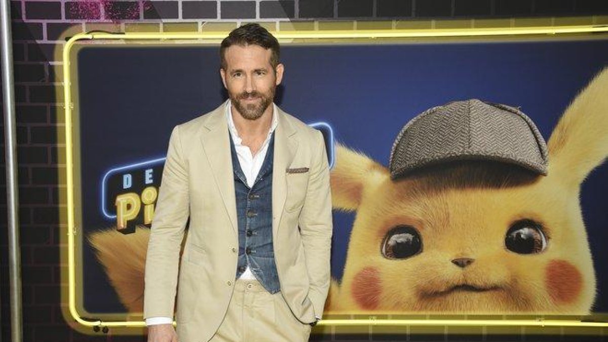 Ryan Reynolds, en la presentación de Pokemon: Detective Pikachu, en Times Square, la semana pasada-INVISION