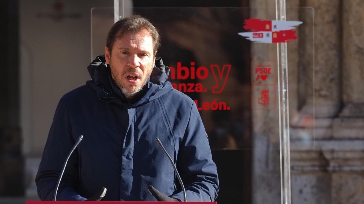 Óscar Puente, durante su intervención en Valladolid. -EUROPA PRESS