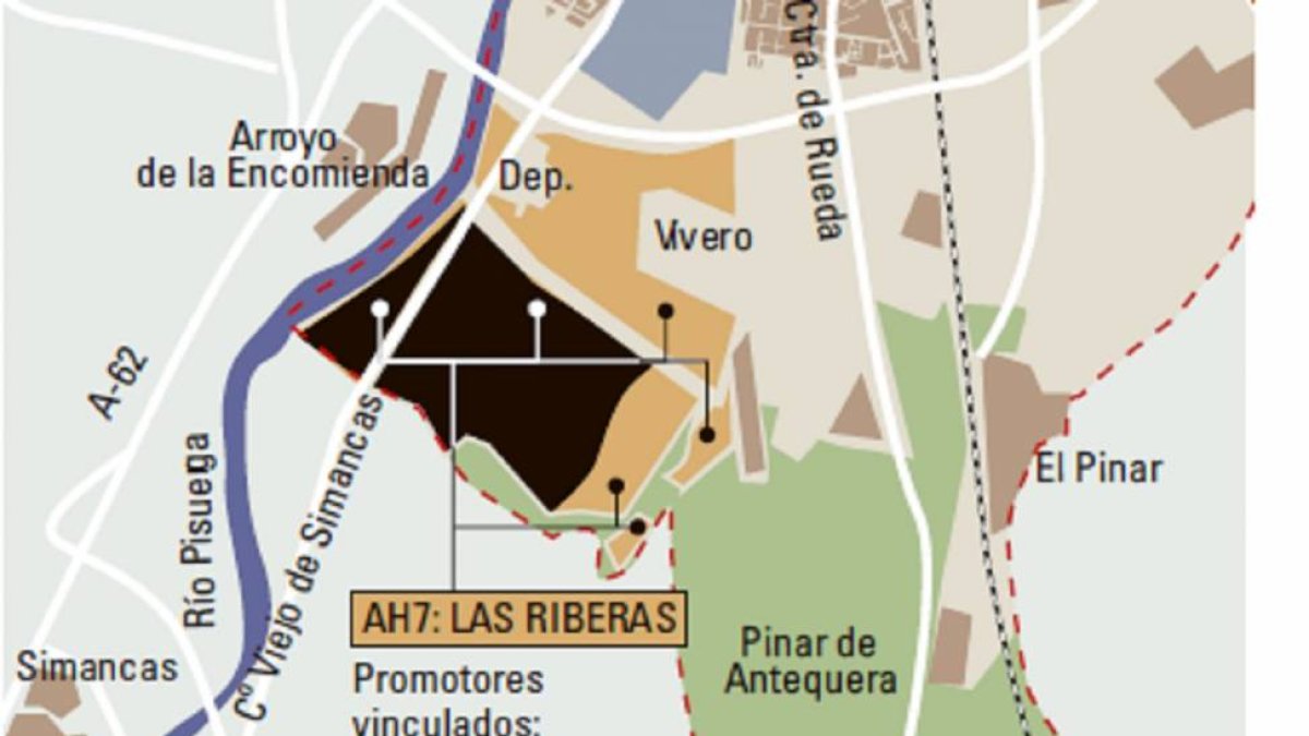 Plano de ordenación del sector AH7 de Las Riberas.-El Mundo de Castilla y León