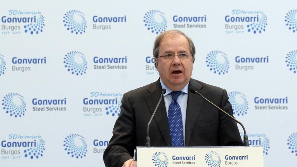 El presidente de la Junta de Castilla y León, Juan Vicente Herrera, interviene en el acto de celebración del 50 Aniversario de Gonvarri Burgos-ICAL