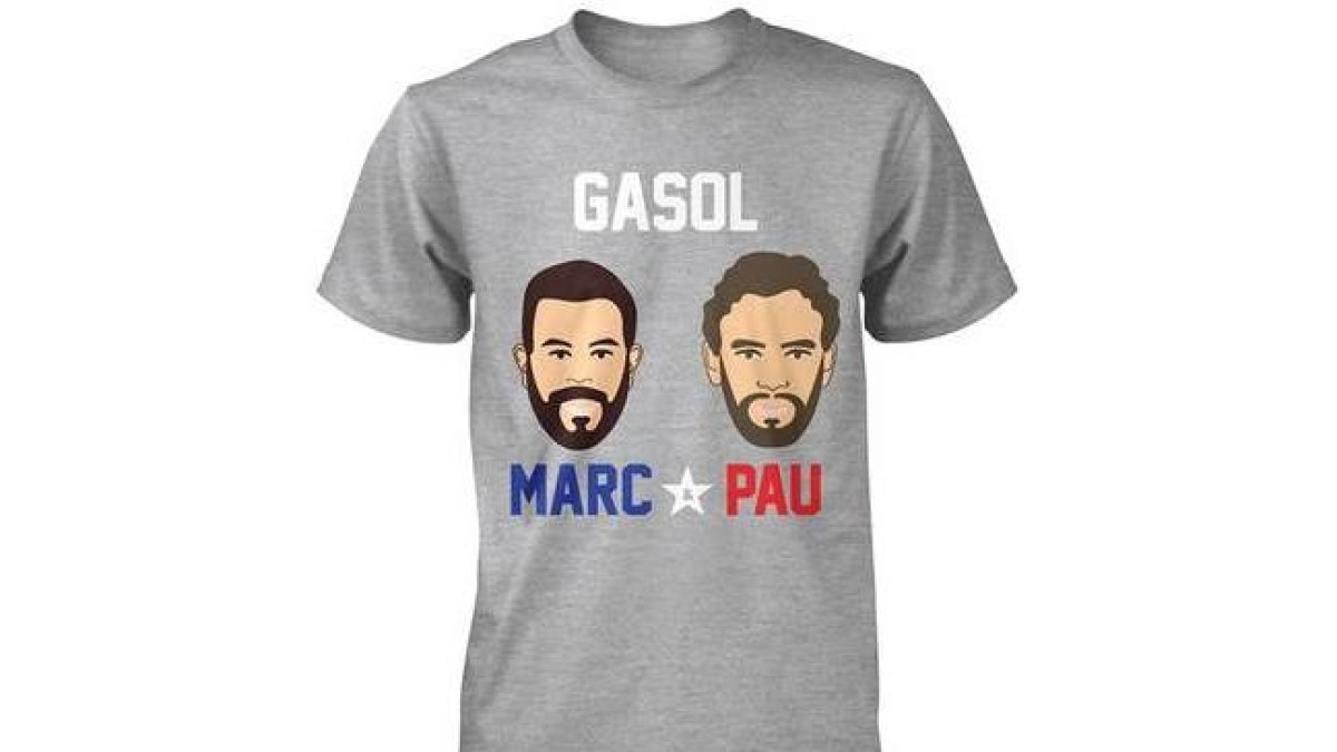La camiseta con la que la Gasol Foundation conmemora la participación de Pau y Marc Gasol en el All-Star.-Foto: GASOL FOUNDATION