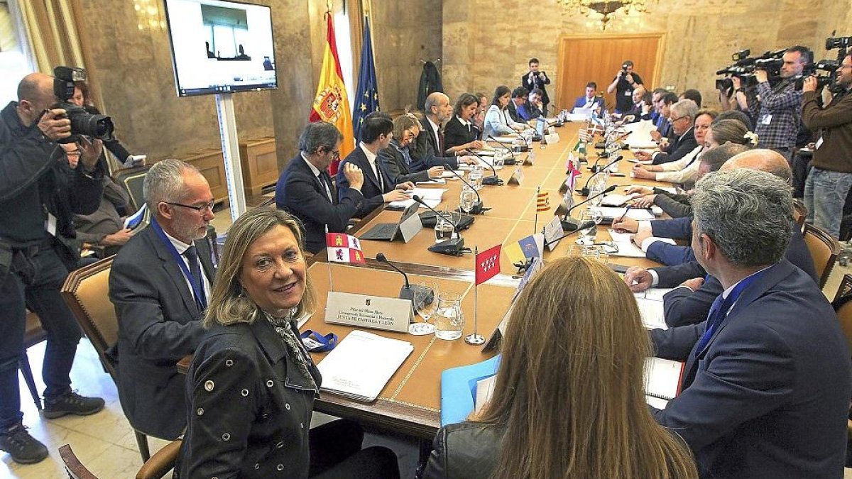 La consejera de Economía y Hacienda, Pilar del Olmo,asiste a la Conferencia Sectorial de Energía.-ICAL