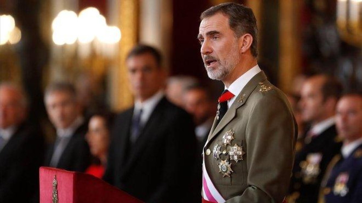 Felipe VI, durante el discurso de Pascua Militar que pronunció el 6 de enero de 2019.-EFE