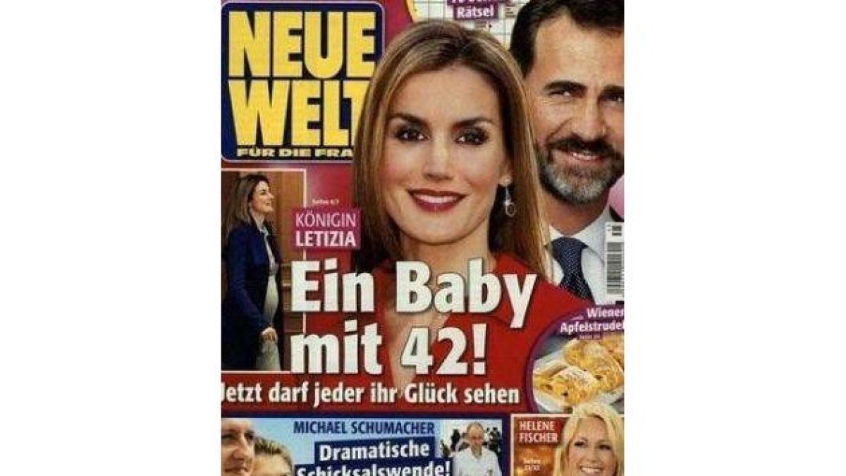 Portada de la revista del corazón alemana 'Neue Welt'.-
