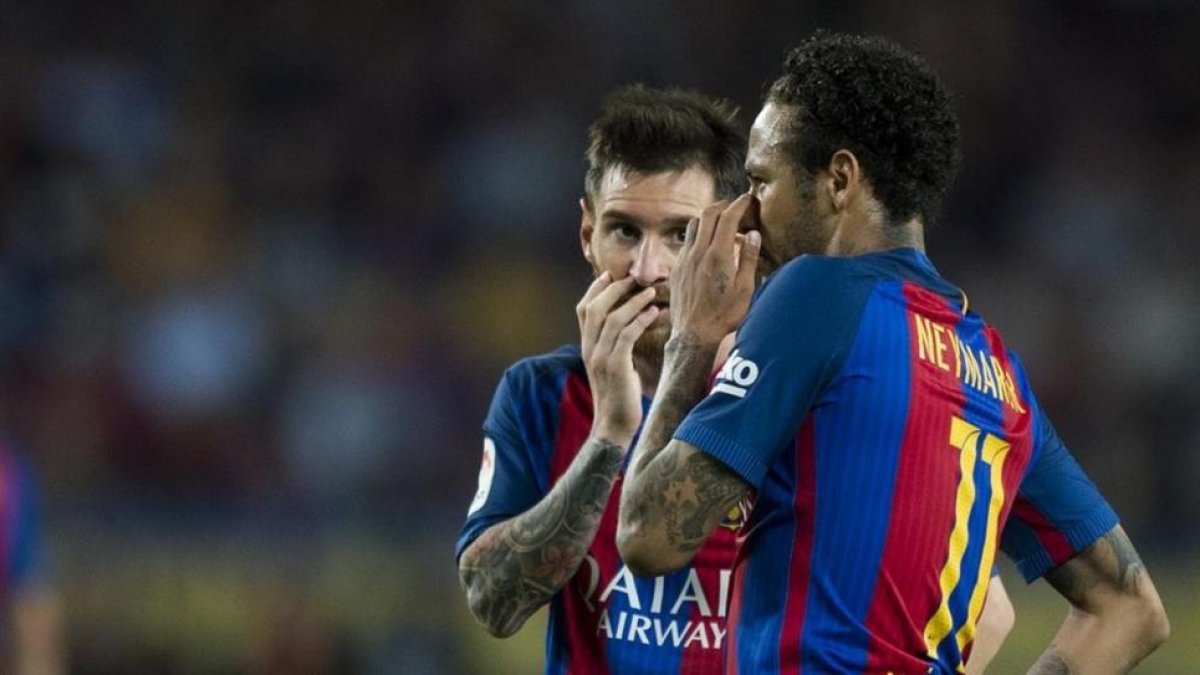 Messi y Neymar, durante el partido del pasado domingo ante el Eibar-JORDI COTRINA
