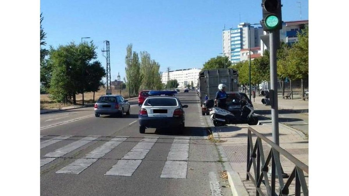 Lugar en el que se registró el accidente.-POLICIA VALLADOLID