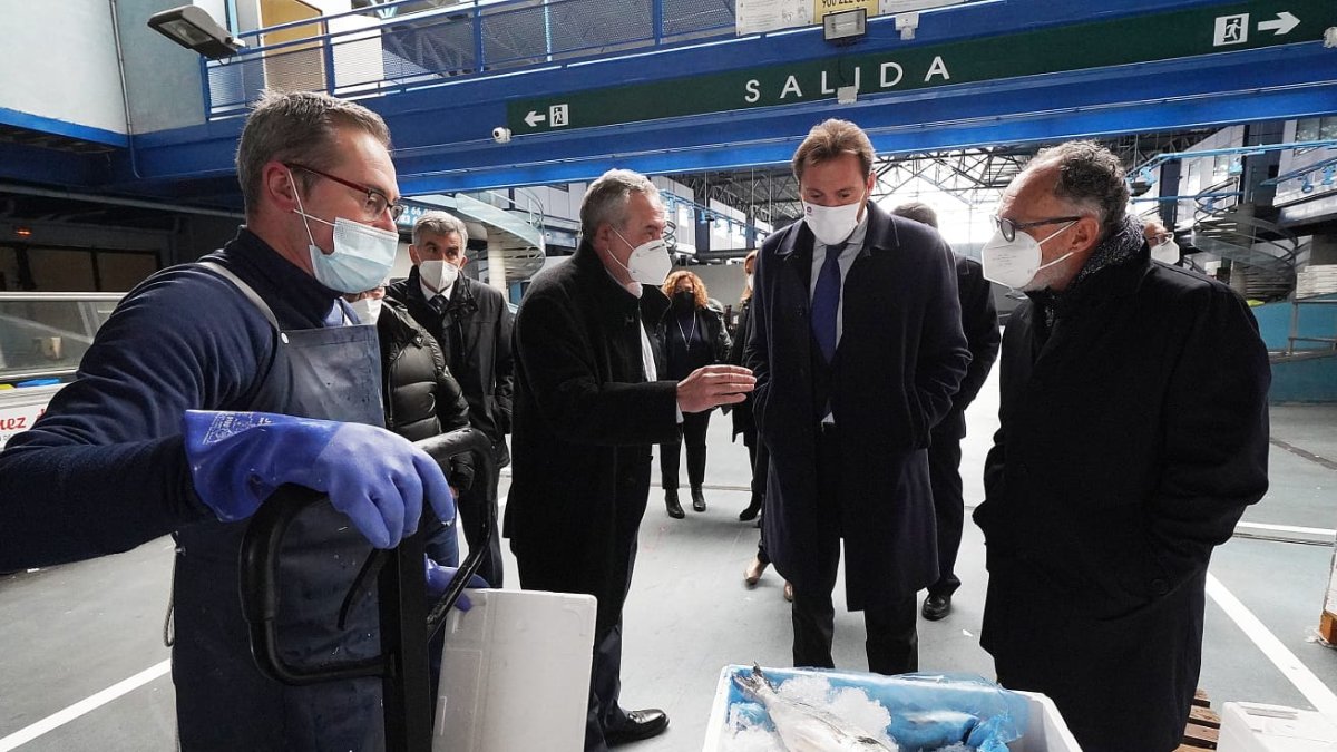 El alcalde de Valladolid, Óscar Puente, visita Mercaolid junto al presidente de Mercasa, José Ramón Sempere. E.M.
