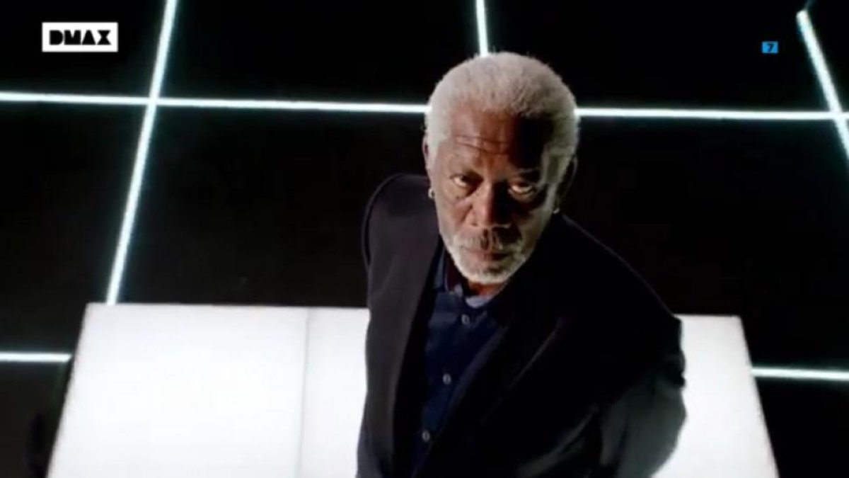 El actor Morgan Freeman, en el programa de DMax 'Secretos del Universo con Morgan Freeman'.-