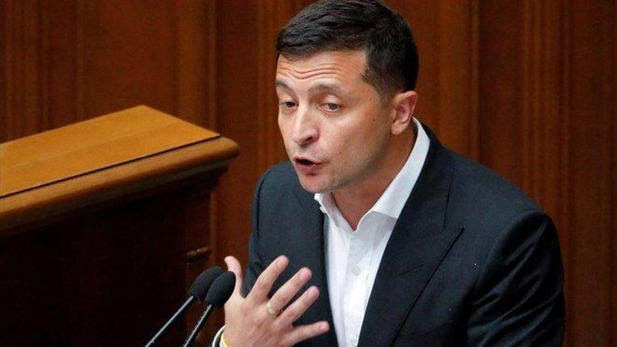 El presidente de Ucrania, Vladimir Zelensky.-SERGEY DOLZHENKO (EFE)