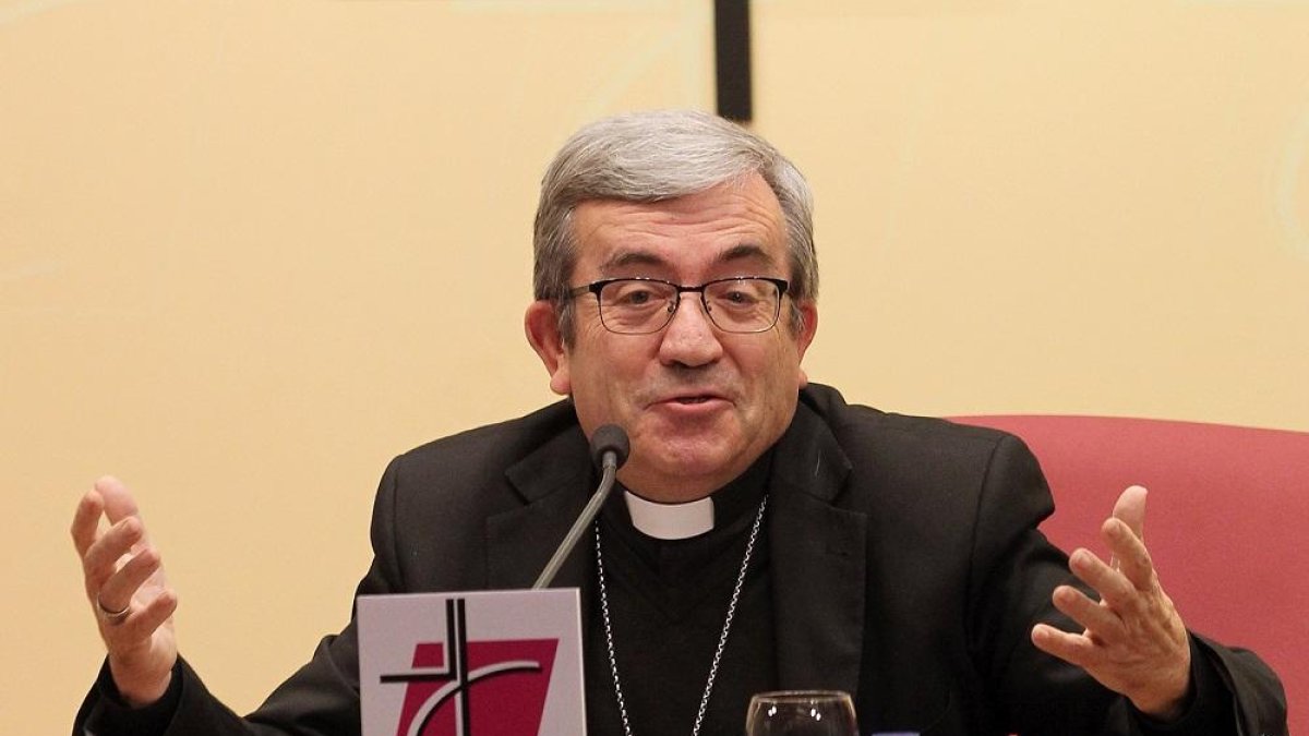 Luis Argüello, en un momento de su comparencia tras su nombramiento.-ICAL
