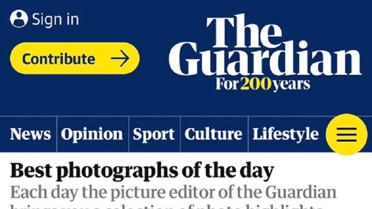 Portada de The Guardian. - EM