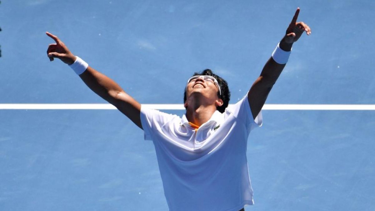 Chung explota de alegría en Melbourne-SAEED KHAN (AFP)