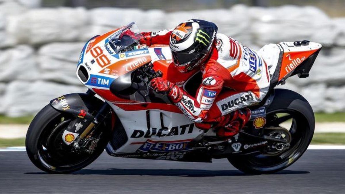 Jorge Lorenzo (Ducati), en los últimos entrenamientos en Australia.-DUCATI MEDIA