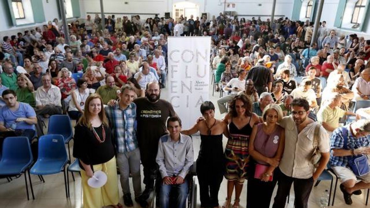 Presentación de Ahora en común, este jueves, en Madrid.-Foto: JUAN MANUEL PRATS