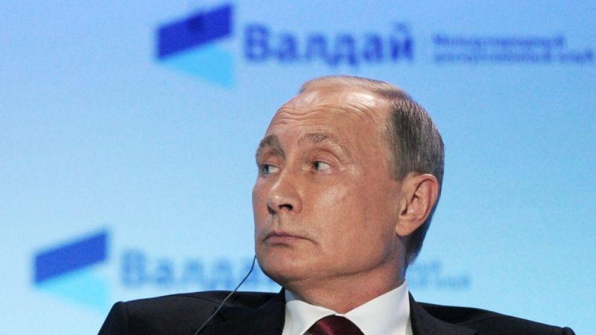El presidente de Rusia, Vladímir Putin durante su participación en el foro internacional de debate