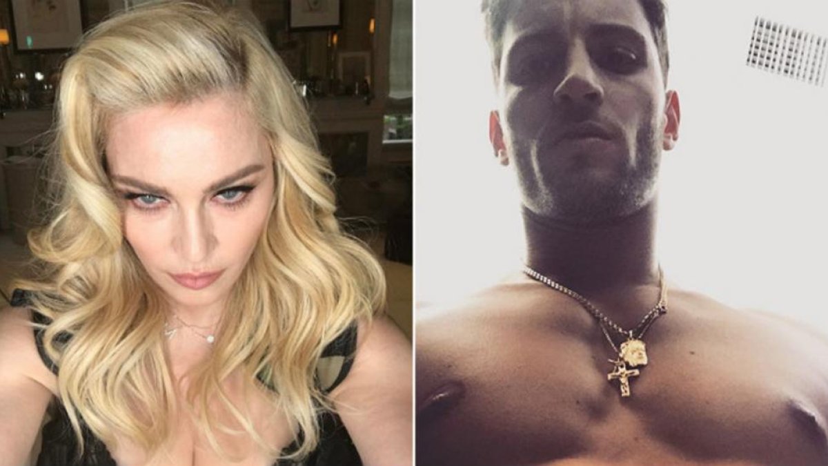 Madonna y el modelo luso Kevin Sampaio, su nuevo amor.-