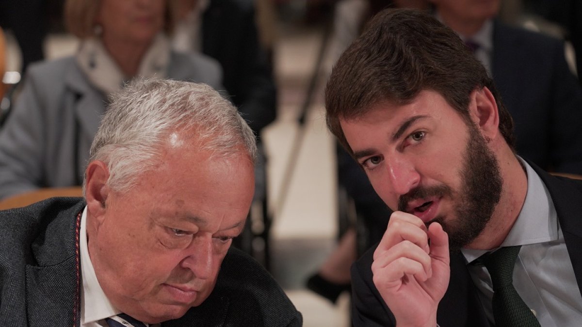 El consejero de Cultura, Gonzalo Santonja, y el vicepresidente de la Junta, Juan García-Gallardo.-  ICAL