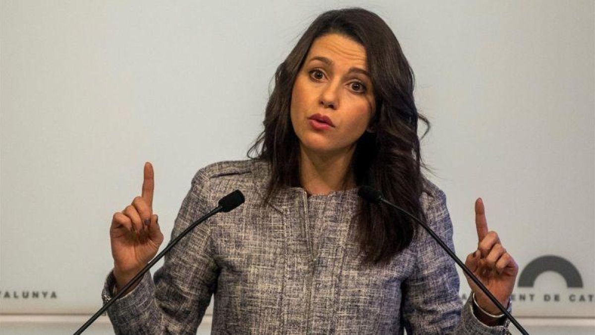 Inés Arrimadas, en el Parlament.-QUIQUE GARCÍA (EFE)