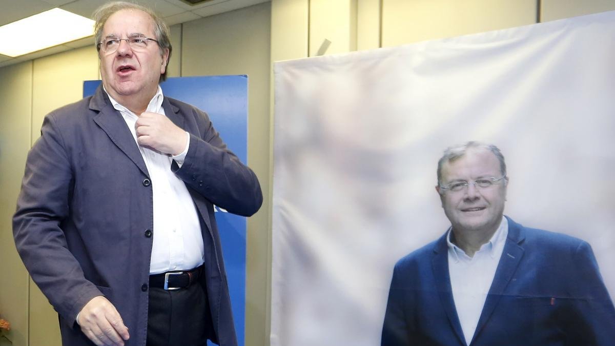 Juan Vicente Herrera, en un momento del acto de campaña en León.-ICAL