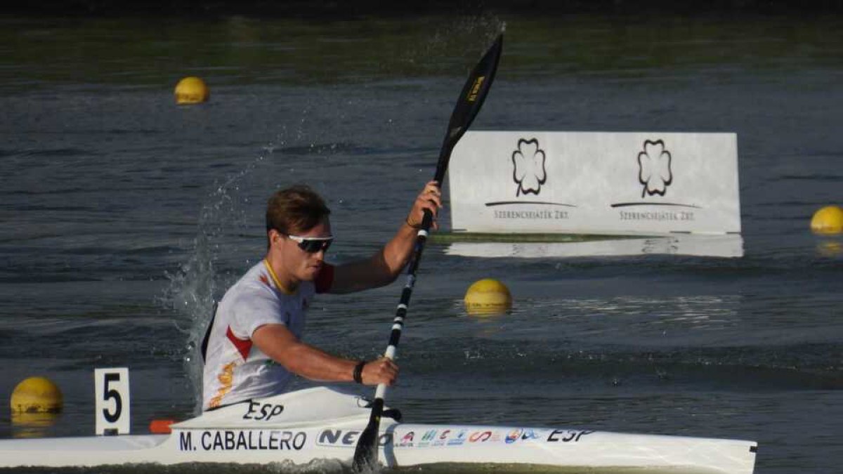 Marcos Caballero durante la final de K-1 1.00 metros. / E. M.